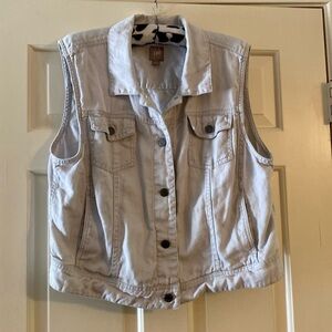 J Jill gray jean vest